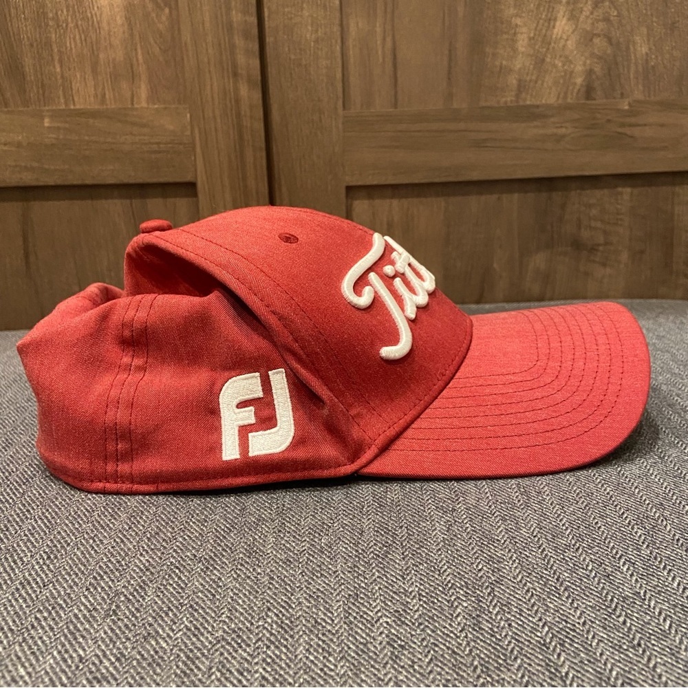 Titleist Red Baseball Cap with White Script Logo - Picture 2 of 8
